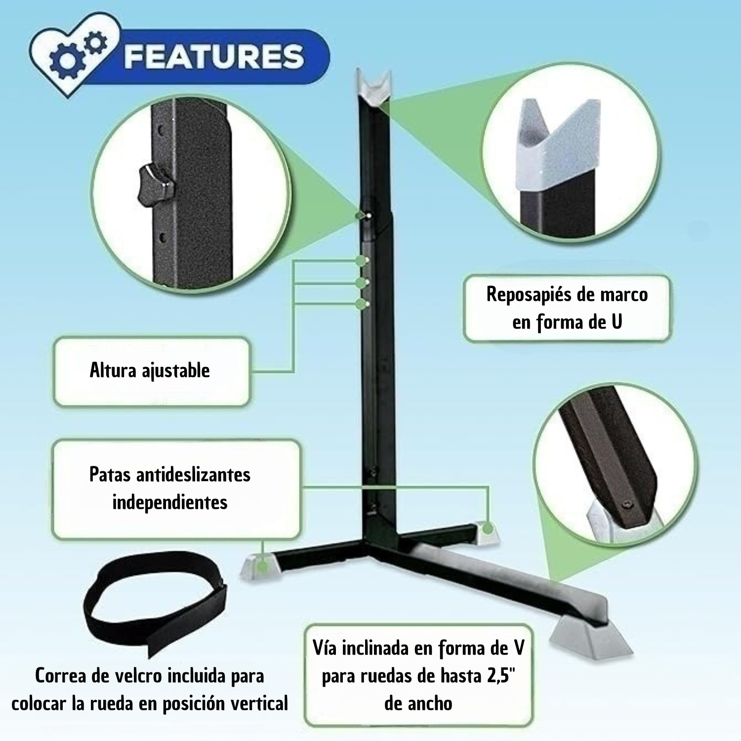 Soporte Vertical Para Bicicleta